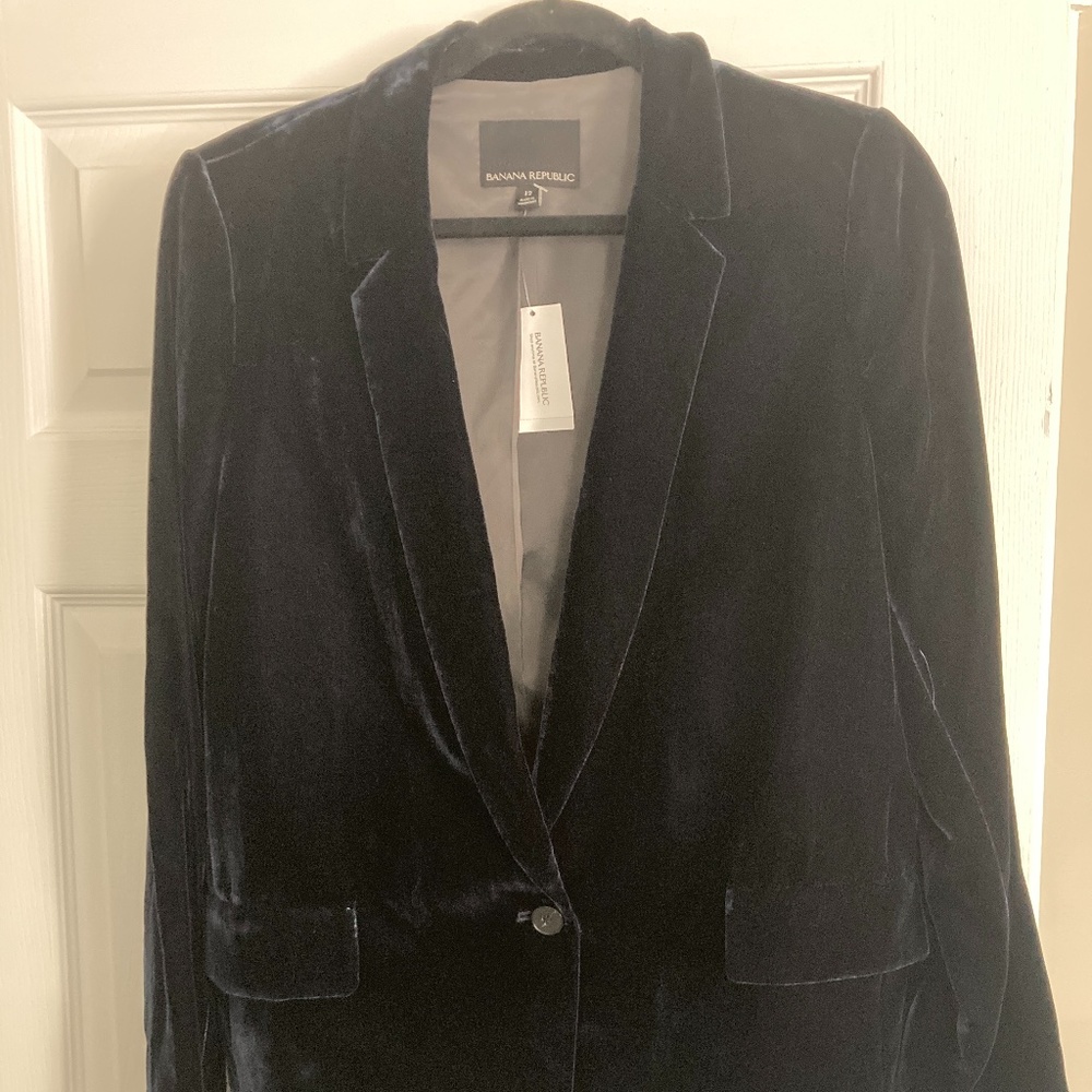 Banana Republic Velvet Drop Waist Blazer